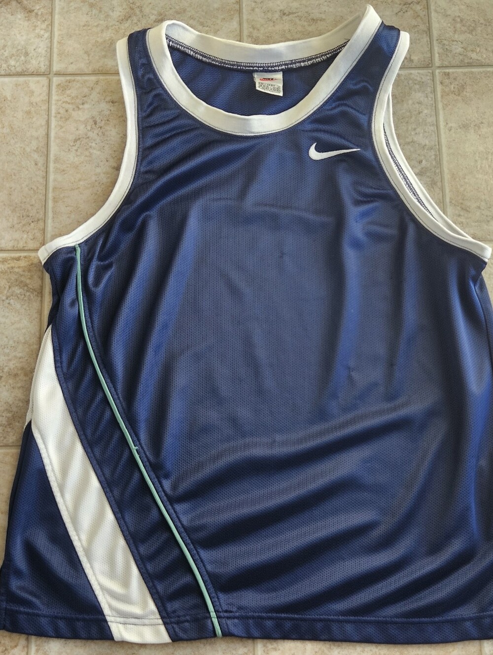 Nike Men’s Navy Blue Athletic Swim Tank Top VTG